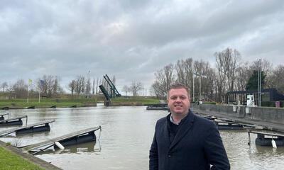 Bert Maertens aan de jachthaven in Izegem